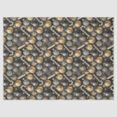 Black Gold Christmas Pattern#12 ID1009 薄葉紙 (正面)