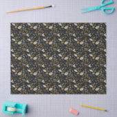 Black Gold Christmas Pattern#18 ID1009 薄葉紙 (クラフト)