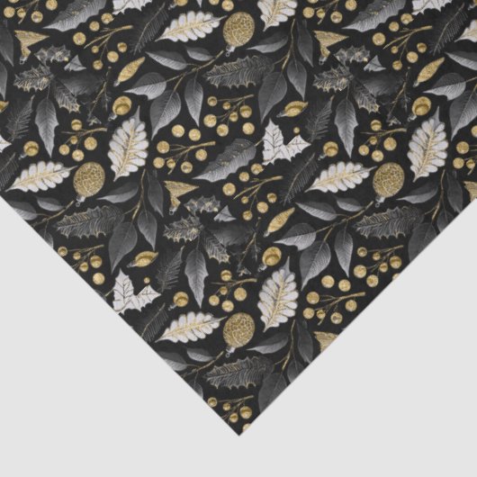 Black Gold Christmas Pattern#18 ID1009 薄葉紙 (詳細)