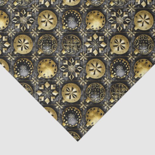 Black Gold Christmas Pattern#20 ID1009 薄葉紙 (詳細)