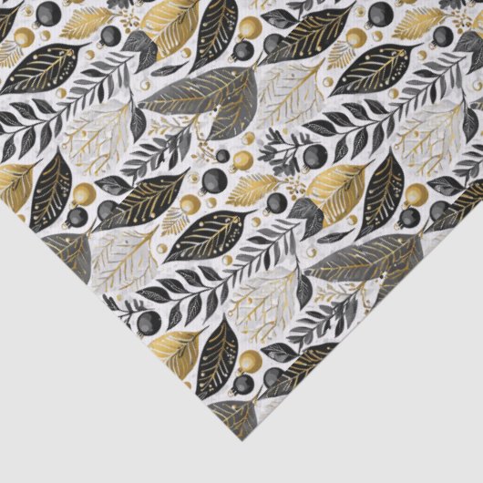 Black Gold Christmas Pattern#21 ID1009 薄葉紙 (詳細)