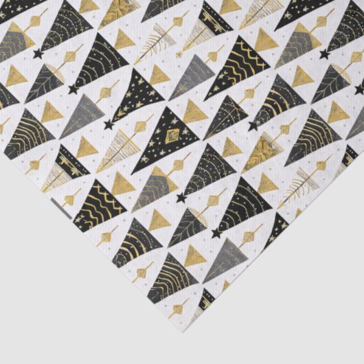 Black Gold Christmas Pattern#25 ID1009 薄葉紙 (詳細)