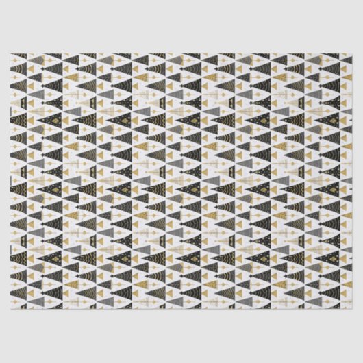 Black Gold Christmas Pattern#25 ID1009 薄葉紙 (正面)