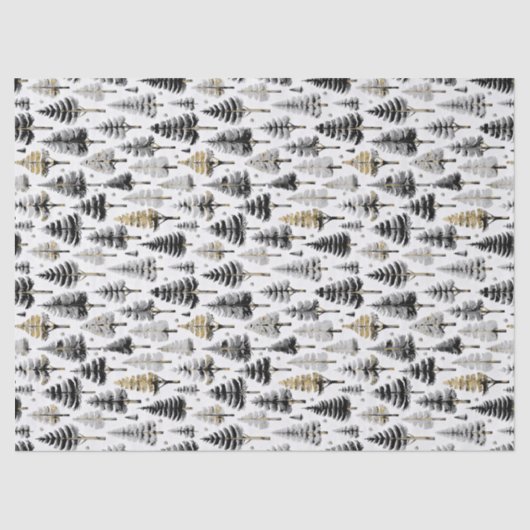 Black Gold Christmas Pattern#26 ID1009 薄葉紙 (正面)