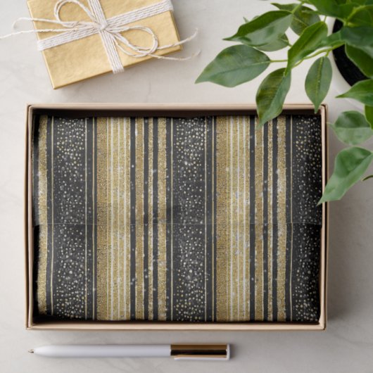 Black Gold Christmas Pattern#28 ID1009 薄葉紙 (ギフト)