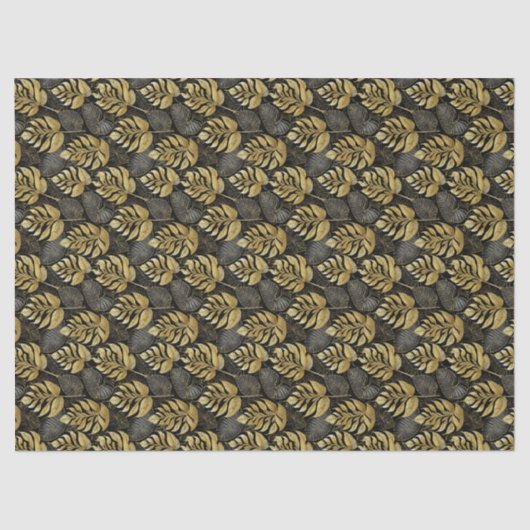 Black Gold Christmas Pattern#29 ID1009 薄葉紙 (正面)