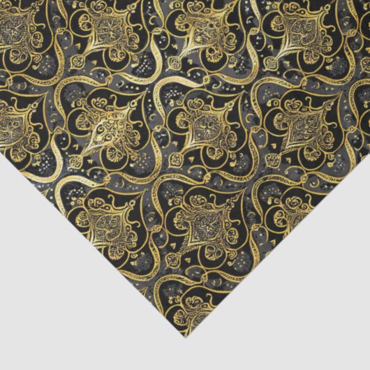 Black Gold Christmas Pattern#30 ID1009 薄葉紙 (詳細)