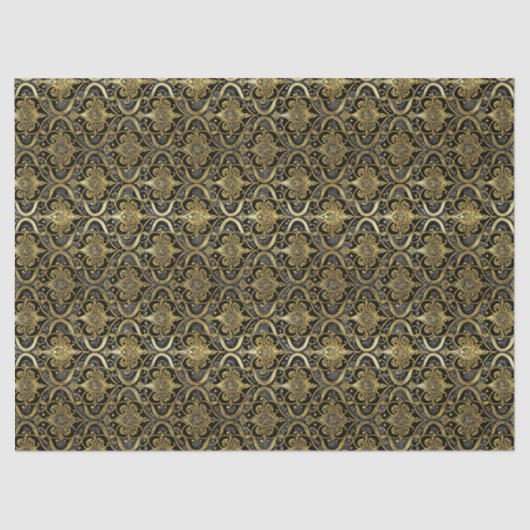 Black Gold Christmas Pattern#30 ID1009 薄葉紙 (正面)