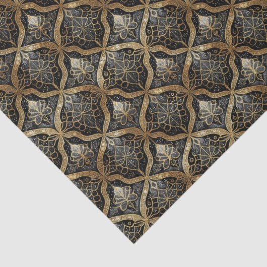 Black Gold Christmas Pattern#31 ID1009 薄葉紙 (詳細)