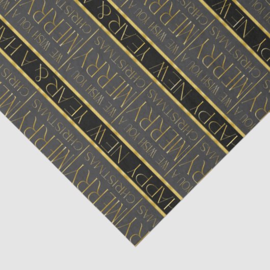 Black Gold Christmas Pattern#35b ID1009 薄葉紙 (詳細)