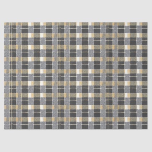 Black Gold Christmas Pattern#7 ID1009 薄葉紙 (正面)