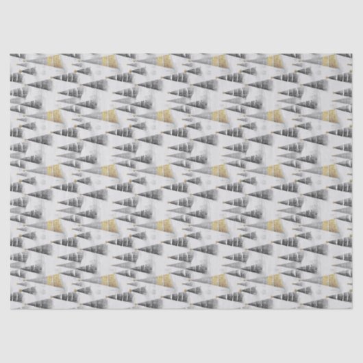 Black Gold Christmas Pattern#8 ID1009 薄葉紙 (正面)