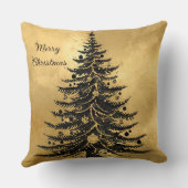 Black Gold Christmas Tree クッション (裏面)