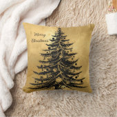 Black Gold Christmas Tree , Luxury クッション (ブランケット)