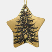 Black Gold Christmas Tree Ornament セラミックオーナメント (左)