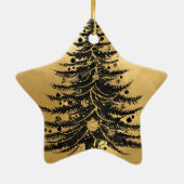 Black Gold Christmas Tree Ornament セラミックオーナメント (裏面)