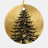 Black Gold Christmas Tree Ornament セラミックオーナメント (裏面)