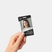 Black Gold Company Logo Employee ID バッジ (手持ち)