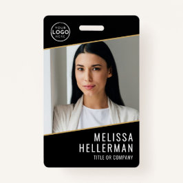 Black Gold Company Logo Employee ID バッジ
