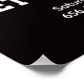 Black Gold Confetti Birthday Invite 60th ポスター (角)