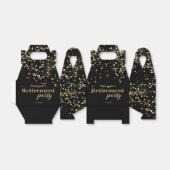 Black Gold confetti Retirement party Custom フェイバーボックス (折り畳みなし)