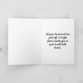 Black & Gold Congrats Graduation Card With Photo  カード (内部)