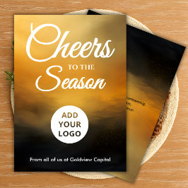 Black & Gold Corporate Holiday Card シーズンカード