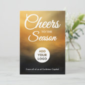 Black & Gold Corporate Holiday Card シーズンカード (スタンド正面)