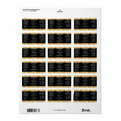 Black & Gold Cosmetics Small Dropper Bottle Label  ラベル (フルシート)