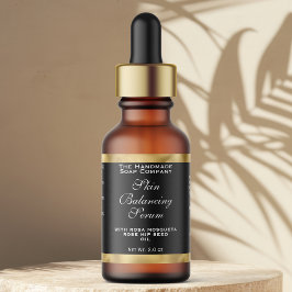 Black & Gold Cosmetics Small Dropper Bottle Label  ラベル