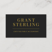 Black Gold CPA Tax Preparer Accountant QR Code 名刺 (正面)