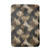 Black Gold Cream Leopard Animal Print   バスマット (正面縦)