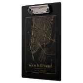 Black Gold Custom City Map Clipboard クリップボード (左)