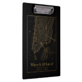 Black Gold Custom City Map Clipboard クリップボード (右)