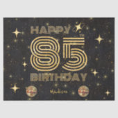 Black Gold Dancing Disco Ball 85tht Happy Birthday 薄葉紙 (正面)