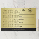 Black & gold design, Logo or Photo, calendar ペーパーパッド (インサイチュ)