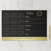 Black & gold design, Logo or Photo, calendar ペーパーパッド (インサイチュ)