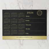 Black & gold design, Logo or Photo, calendar ペーパーパッド (正面)