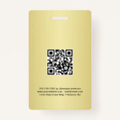 Black & gold design, Logo or Photo in gold circle, バッジ (裏面)