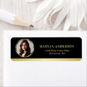 Black & gold design, Logo or Photo in gold circle, ラベル (インサイチュ)