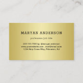 Black & gold design, Logo or Photo in gold circle, ロイヤリティカード (裏面)