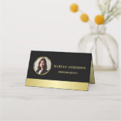 Black & gold design, Logo or Photo in gold circle, ロイヤリティカード (正面)