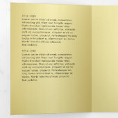 Black & gold design, Logo or Photo, Price List  三つ折りカード (内部最初)