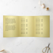 Black & gold design, Logo or Photo, Price List  三つ折りカード (内部)