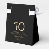 Black & Gold Diamond 10th Anniversary gift フェイバーボックス (裏面サイド)