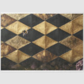 Black & Gold Diamond Checkers Pattern  薄葉紙 (正面)