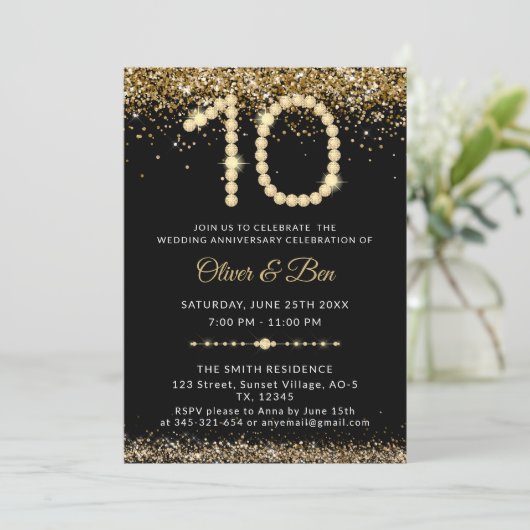 Black & Gold Diamonds 10th Anniversary 招待状 (スタンド正面)