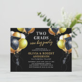 Black Gold Double Graduation Party 招待状 (スタンド正面)