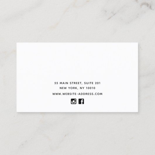 Black Gold Earring Display Business Card 名刺 (裏面)