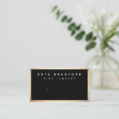 Black Gold Earring Display Business Card 名刺 (スタンド正面)